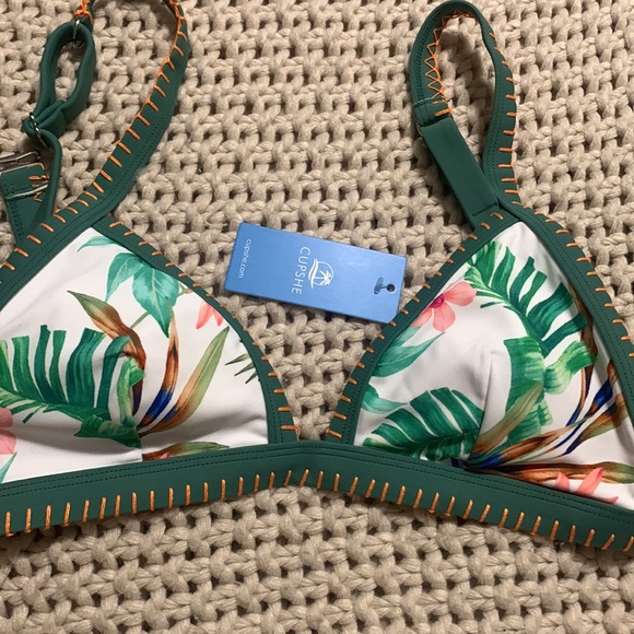 Cupshe Swim - Night Orchid Whipstitch Bikini Top & Cheeky Bottoms Set S/M - Picture 7 of 8